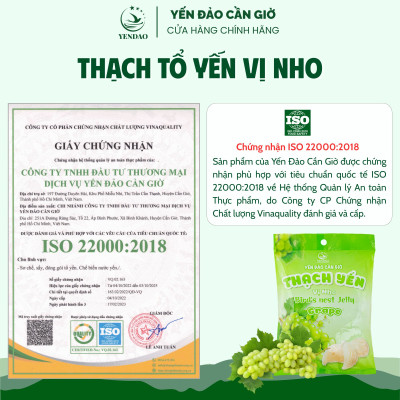 Yến Đảo - Thạch Yến Vị Nho, Bổ Sung Năng Lượng, Thanh Mát Mỗi Ngày