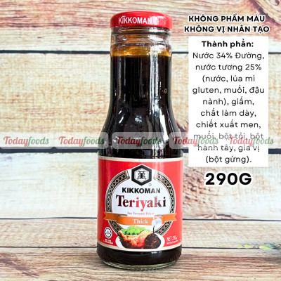 Sốt Teriyaki Thick Kikkoman Đậm Đặc chai thủy tinh 290G - Không phẩm màu