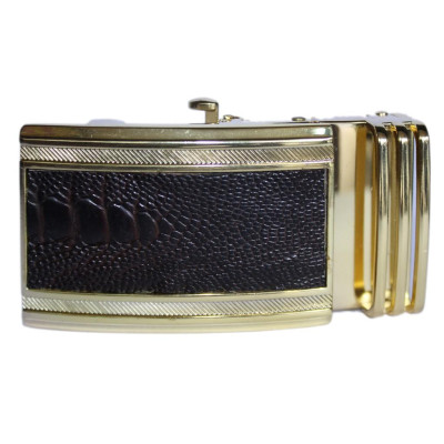 HT9414 - Đầu khóa da đà điểu Huy Hoàng 4 phân đầu vàng màu nâu đất