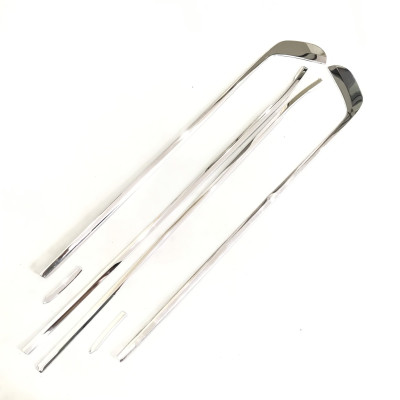 Bộ nẹp viền cong kính, chân kính INOX dành cho xe KIA Cerato 2016-2019