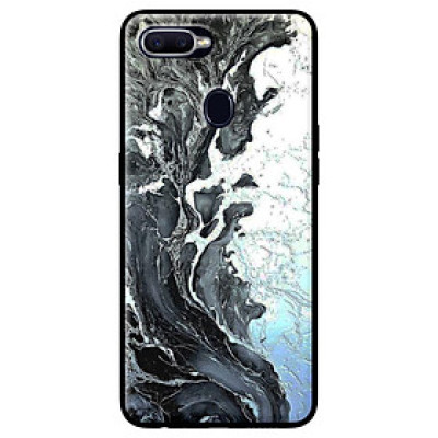 Ốp in cho Oppo Realme 2 Pro Đá Trắng Đen - Hàng chính hãng