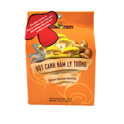 Bột Canh Nấm Chay Lý Tưởng 150g, Nguyên Chất Từ Nấm Thơm Ngon Đậm Vị An Toàn Cho Sức Khoẻ