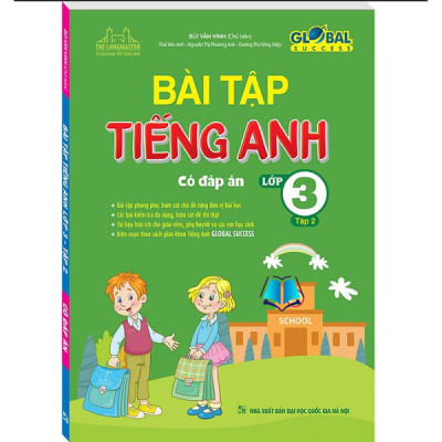 Sách - Combo GLOBAL SUCCESS - Bài tập tiếng anh lớp 3 tập 1 + 2 (có đáp án)
