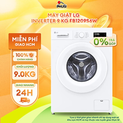 Máy giặt LG Inverter 9 kg FB1209S6W - Hàng chính hãng - Giao HCM và 1 số tỉnh thành