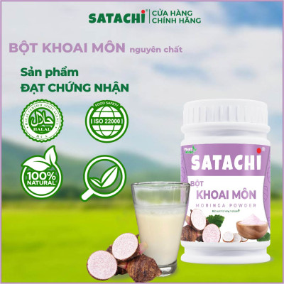 Bột Khoai Môn nguyên chất SATACHI. Tốt cho hệ xương khớp, sức khỏe răng miệng, tim mạch. Hộp 418g