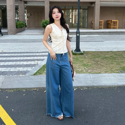 Quần Jeans ống rộng thích hợp mùa hè dành cho nữ Zayoy Miều Est.2013