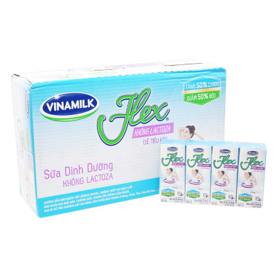 Thùng 48 Hộp Sữa tiệt trùng Vinamilk Flex không Lactose 180ml
