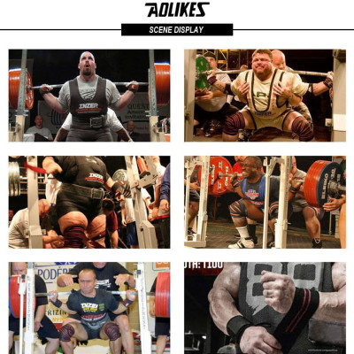 Combo đai lưng mềm và đai quấn cổ tay tập gym cao cấp Aolikes YE-1698-1538