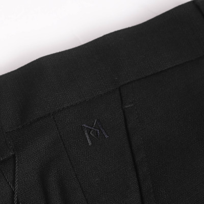 Quần tây nam Khatoco không ly màu đen xám (tặng vớ cao cấp)