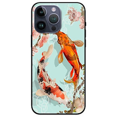 Ốp lưng dành cho Iphone 14 - Iphone 14 Plus - Iphone 14 Pro - Iphone 14 Pro Max - Song Ngư Cành Đào