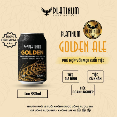 Bia Thủ Công Platinum Golden Ale Lon 330ml 5% Chính Hãng Bán Chạy Nhất