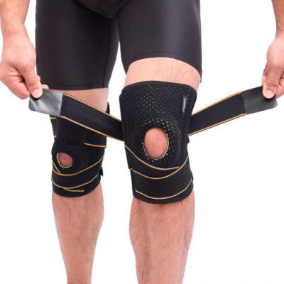Đai bảo vệ đầu gối AOLIKES A-7908 lò xo đàn hồi trợ lực hỗ trợ dây chằng khớp gối sport knee pad