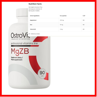 Ostrovit MgZB 90v/120v – Bổ sung Magie, Kẽm, B6, tăng cường sức khoẻ, hỗ trợ giấc ngủ, phát triển Cơ bắp