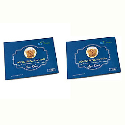 Hộp 2 lọ liệu trình Đông Trùng Hạ Thảo Sinh Khối Khô 10Gr