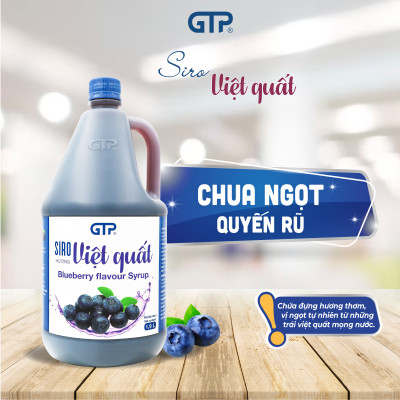 Siro Việt Quất GTP - Chuyên dùng pha chế: Trà sữa, Trà trái cây, Cocktail, Mocktail…