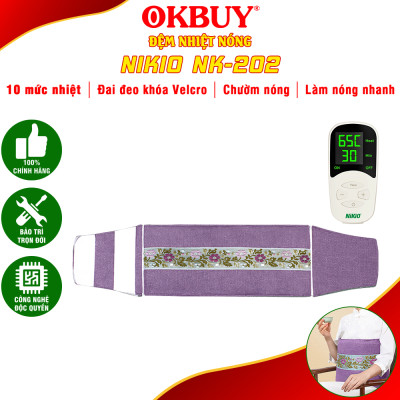 Túi Chườm Nóng Bằng Muối Ngải Cứu Nikio NK-202 - Dòng Cao Cấp Có Khóa Dán, Cải Thiện Giảm Đau Mỏi Lưng Cổ Vai Bụng Kinh 