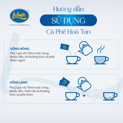 Cà phê sữa hòa tan 3in1 Lekofe 100% cà phê nguyên chất  đậm vị cà phê thơm vị sữa Túi 24 gói 432g