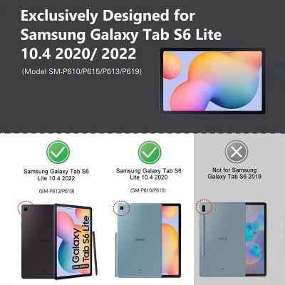 Case bao da chống sốc cho Samsung Galaxy Tab S6 Lite 2022 / 2020 10.4 inch (SM - P615 / P610) hiệu HOTCASE thiết kế siêu mỏng hỗ trợ Smartsleep, gập nhiều tư thế, mặt da siêu mịn - hàng nhập khẩu
