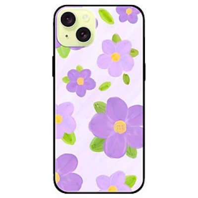 Ốp lưng dành cho Iphone 15 - Iphone 15 Plus - Iphone 15 Pro - Iphone 15 Pro Max - Hoa Tím To - Hàng Chính Hãng