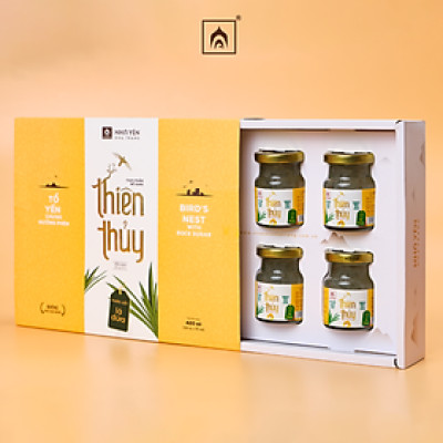 Đặc Sản Khánh Hòa - Nước Yến Sào Thiên Thủy - Vị Lá Dứa - Nhà Yến Nha Trang - Hộp 6 Lọ - Có Đường - Tổ Yến Chưng Sẵn - Nước Yến Chưng Sẵn - Hàng Chính Hãng