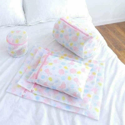 Combo Set 5 Túi Lưới Giặt Bảo Vệ Quần Áo Họa Tiết Hình Hoa Dùng Trong Giặt Giũ