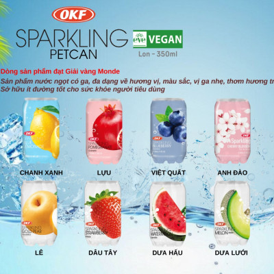 Nước ngọt có ga vị lựu (NƯỚC LỰU CÓ GA) OKF Hàn Quốc x 6 lon 350ml