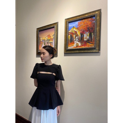 Áo kiểu nữ peplum, áo cách điệu mặc được 2 kiểu có mood ngực cực sang chảnh