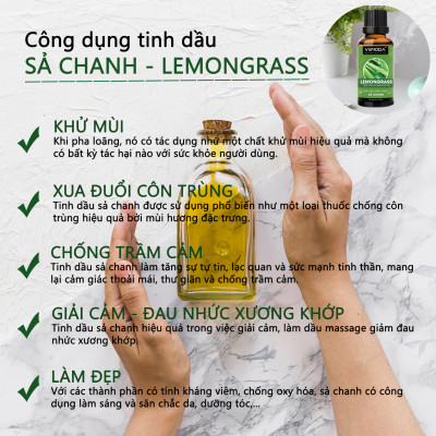 Tinh dầu xông phòng, thư giãn cao cấp gồm 3 chai tinh dầu nguyên chất: tinh dầu Vỏ quế (30ml) + tinh dầu Bạc hà (30ml) + tinh dầu Sả chanh (30ml) Vemoda