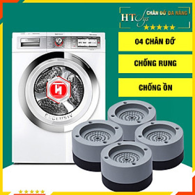 Bộ 04 chân đế cao su chống rung máy giặt - HT SYS - Đế chống rung máy giặt - Đế chống ồn máy giặt, máy sấy,tủ lạnh, bàn ghế - Giao màu ngẫu nhiên