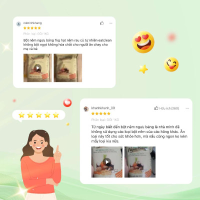 Combo 2 gói Bột nêm ngưu báng 450g không bột ngọt, chất bảo quản, hương liệu TÂM MINH FOODS