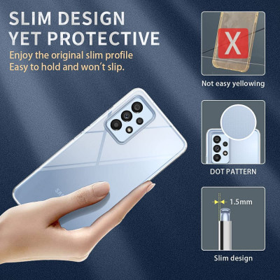 Ốp lưng silicon dẻo cho  Samsung Galaxy A32 5G hiệu Ultra Thin trong suốt mỏng 0.6mm độ trong tuyệt đối chống trầy xước - Hàng nhập khẩu