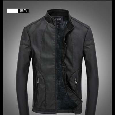 Áo khoác da nam lót lông SITAKI cao cấp - AD14 Đen