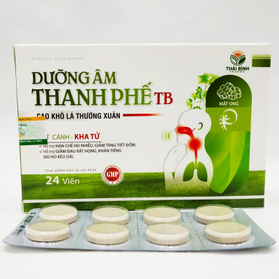 VIÊN NGẬM THẢO DƯỢC DƯỠNG ÂM THANH PHẾ - GIÚP HẠN CHẾ HO NHIỀU, GIẢM ĐAU RÁT HỌNG, KHẢN TIẾNG MẤT TIẾNG - HỘP 24 VIÊN