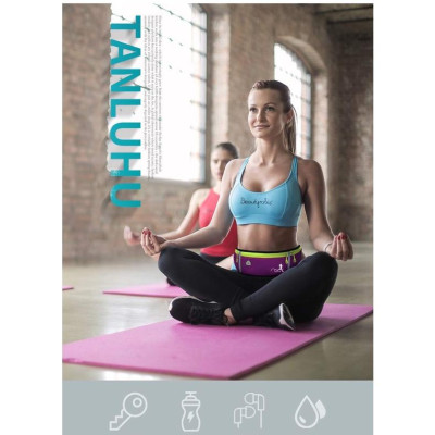 Túi đeo hông bụng chạy bộ tập gym và thể thao - nhiều ngăn - có nơi để chai nước tiện dụng - chính hãng miDoctor