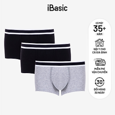 Combo 3 Quần lót nam iBasic phom boxer trunk cotton USA kháng khuẩn - PANM124