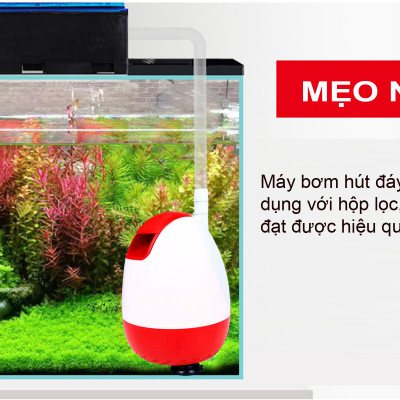 Máy bơm hút đáy BAOYU BY-302 16W bơm chìm hút cặn 360 độ bể cá cảnh thủy sinh BY302