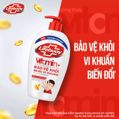 Nước rửa tay Lifebuoy Bảo vệ khỏi vi khuẩn 450gr - Bảo Vệ Vượt Trội 10
