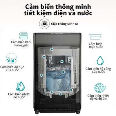 Máy giặt Hisense cửa trên WTZQ1015UT 10.5kg bộ lọc xơ vải kép, bảo hành 3 năm - HÀNG CHÍNH HÃNG