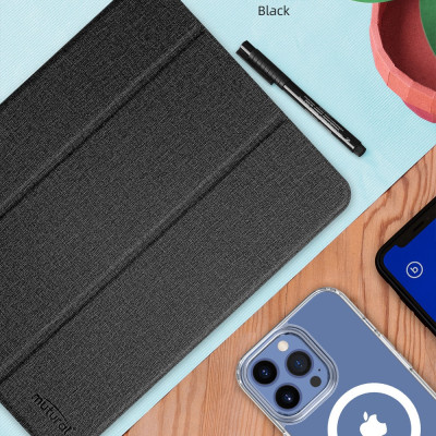 Case bao da chống sốc canvas cho iPad Air 6 13inch M2 2024 hiệu Mutural Yashi Series trang bị ngăn đựng bút, thiết kế tản nhiệt, hỗ trợ smartsleep - hàng nhập khẩu