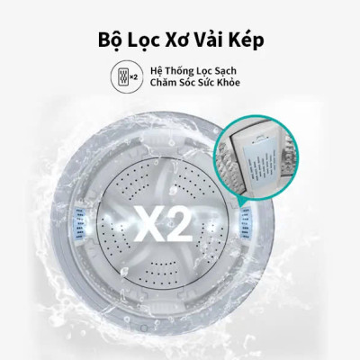 Máy giặt Hisense cửa trên WTZQ1015UT 10.5kg bộ lọc xơ vải kép, bảo hành 3 năm - HÀNG CHÍNH HÃNG