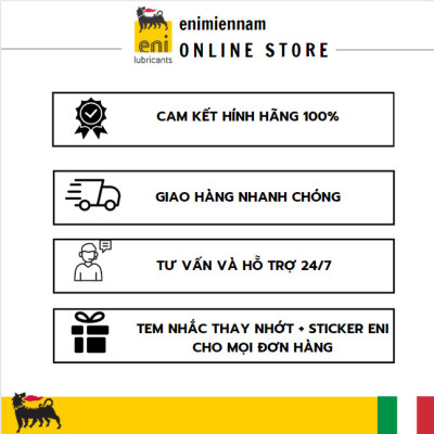 (HCM) Combo Eni Scooter MA2 5W40 1.2L + Lọc nhớt + Nhớt láp Eni 80W90 (Vespa/Piaggio)