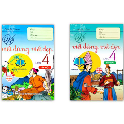 Combo Vở viết đúng, viết đẹp lớp 4 (tập 1 + 2) - dùng chung cho các bộ sgk hiện hành (HA-MK)