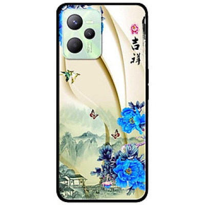 Ốp lưng dành cho Realme C35 mẫu Hoa Xanh và Bướm