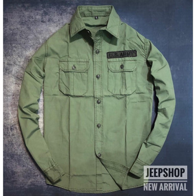 Áo sơ mi dài tay US.Army_kaki_túi hộp