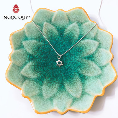 Dây chuyền bạc mặt sao 6 cánh - Ngọc Quý Gemstones
