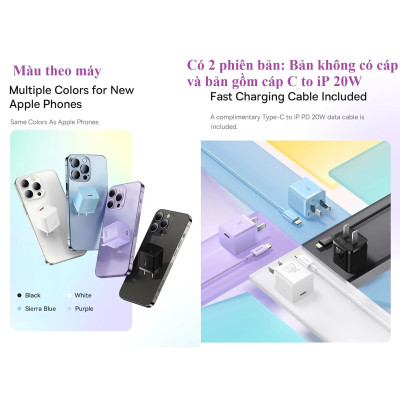 Cốc sạc / Bộ sạc nhanh 1 cổng type-C 20W Baseus GaN5 Mini CCGAN20C5-M _ Hàng chính hãng