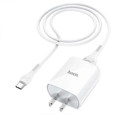 Bộ sạc 2.4A Hoco DC13 chuôi dẹt 1 cổng Usb kèm dây sạc Type-C dài 1M cho Android