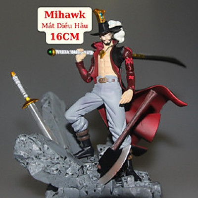 Mô Hình Mihawk Mắt Diều Hâu 16CM Mô hình One Piece Cao Cấp, Figure Mô Hình Anmie One Piece Luffy Vua Hải Tặc