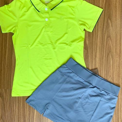 Bộ Đồ Thể Thao Nữ Gồm Áo Cổ Trụ Và Quần Váy - Bộ Đồ Tennis, Cầu lông