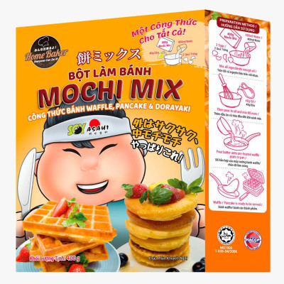 Bột làm bánh Pancake, Bánh Waffle, Bánh cá trộn sẵn - Mochi Mix thương hiệu Soy Asahi - 400gram